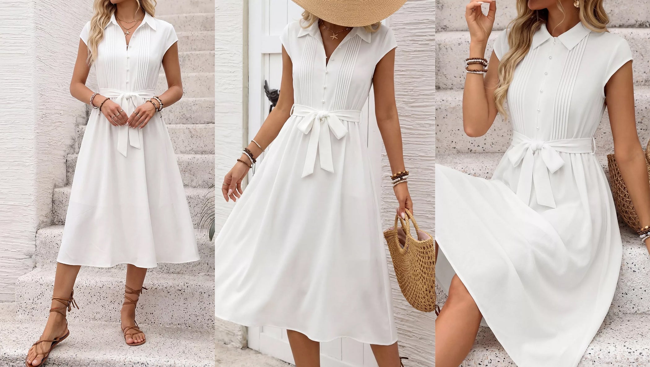 Cap Sleeve Tie Waist Midi Dress, Office-Friendly Outfit