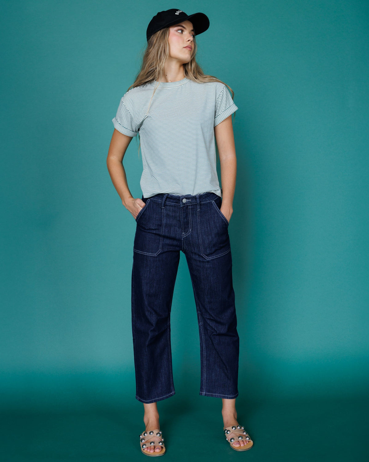 High-Rise Barrel-Leg Jeans