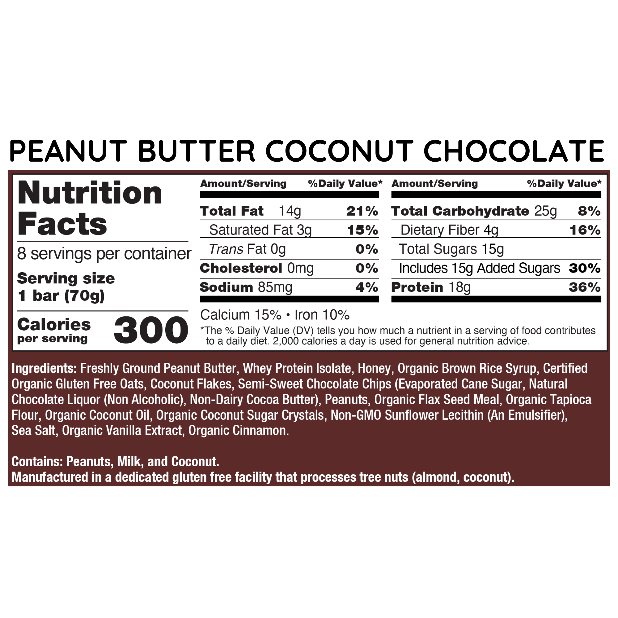 Peanut Butter Coconut Chocolate (8-Pack)