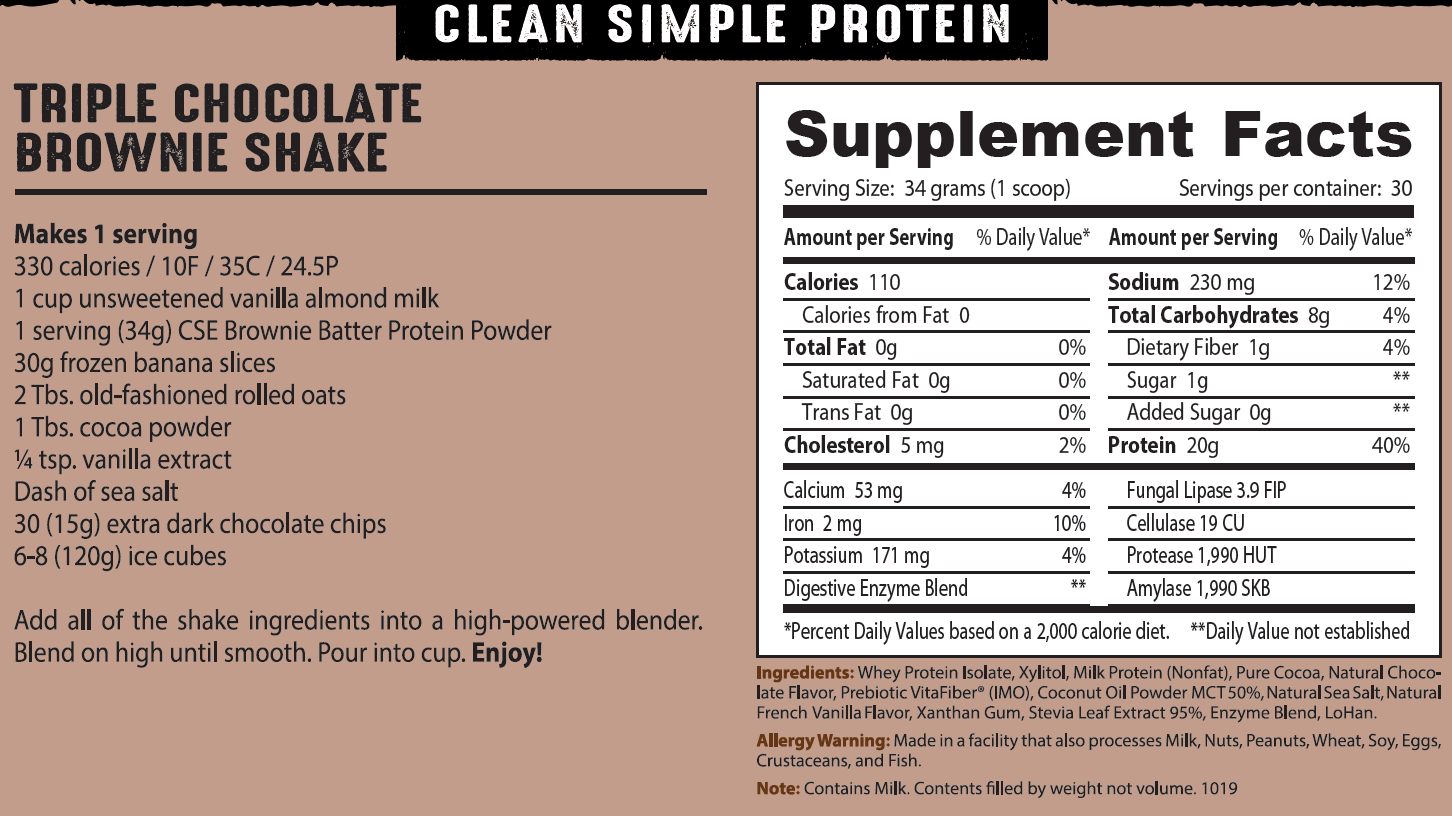 Chocolate Brownie Batter Protein Powder