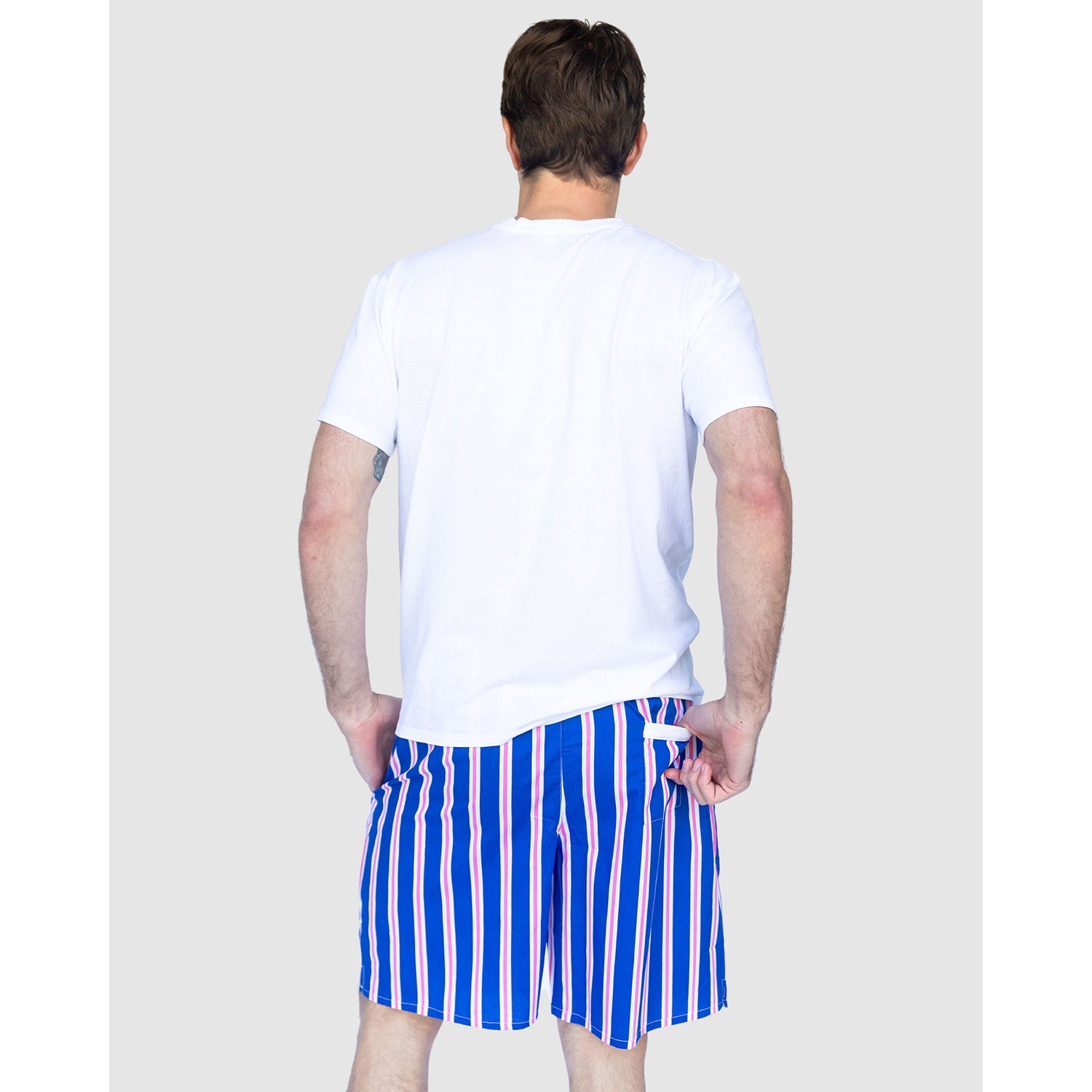 Andy Cohen Stripe Sleep Shorts