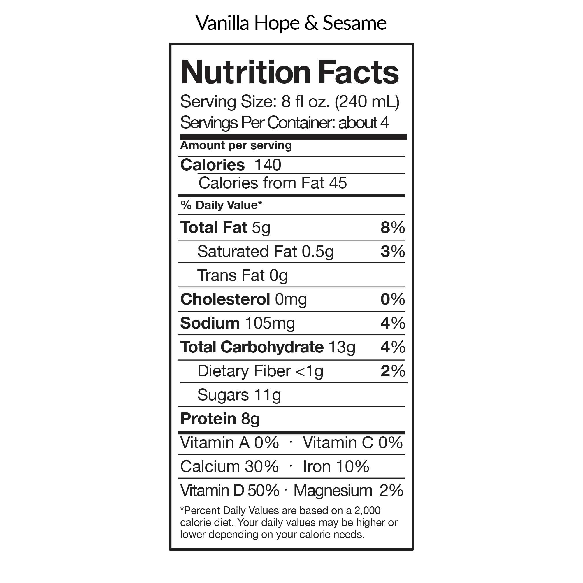 Vanilla Non-GMO Aseptic Sesamemilk (6 Pack)