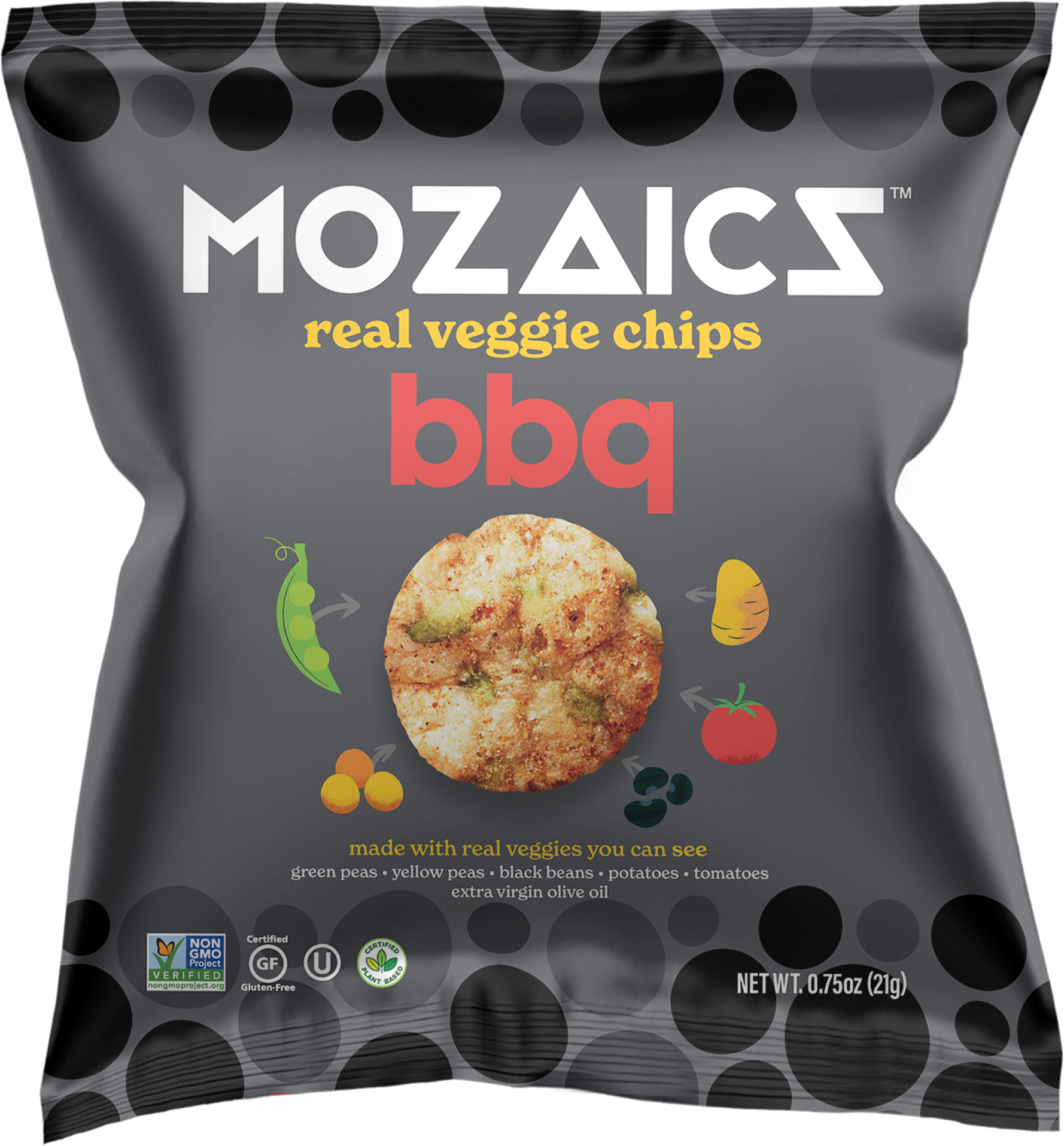Non-GMO Popped Veggie Chips: BBQ 0.75 oz (20 Pack)