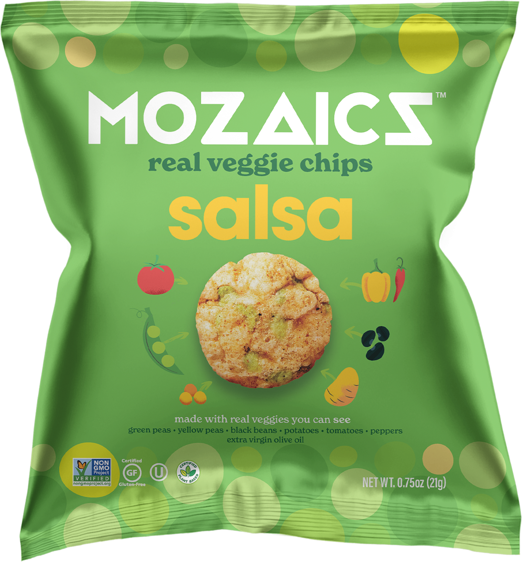 Non-GMO Popped Veggie Chips: Salsa 0.75 oz (20 Pack)
