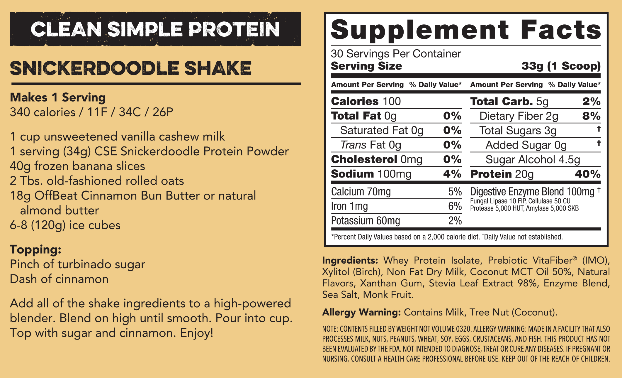 Snickerdoodle Protein Powder