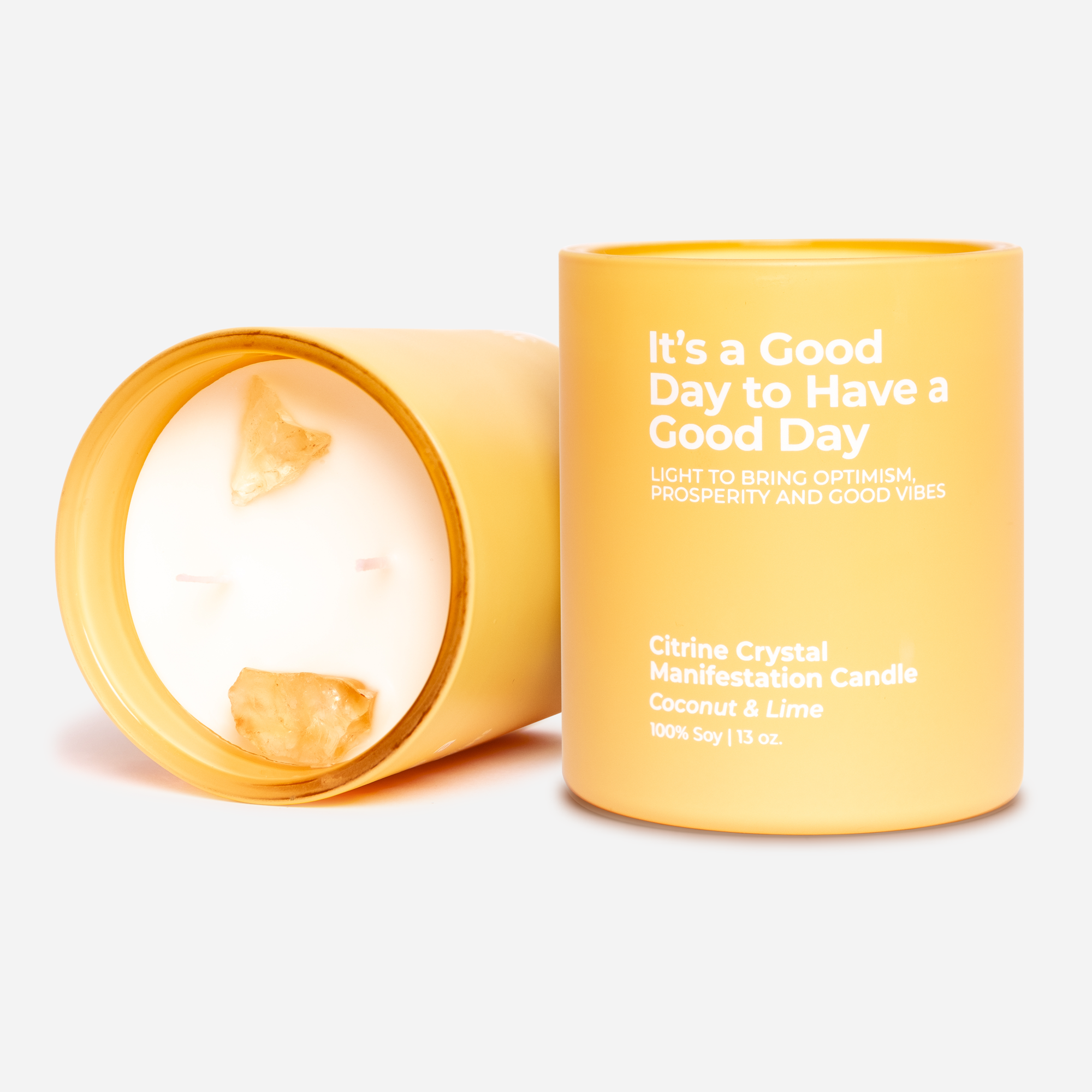 It's A Good Day to have a Good Day - Citrine Crystal Manifestation Candle