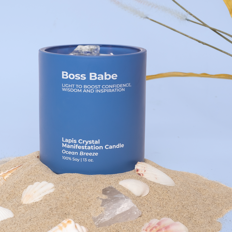 Boss Babe - Lapis Crystal Manifestation Candle