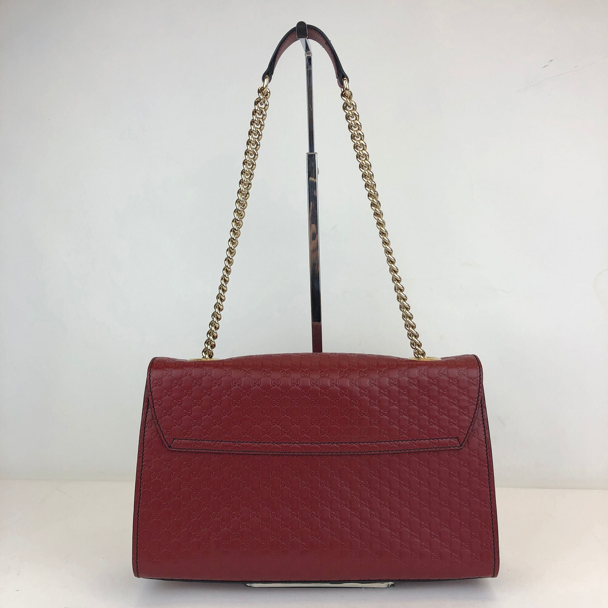 GG Emily Chain Red Flap Shoulder Bag (Pre-Owned)