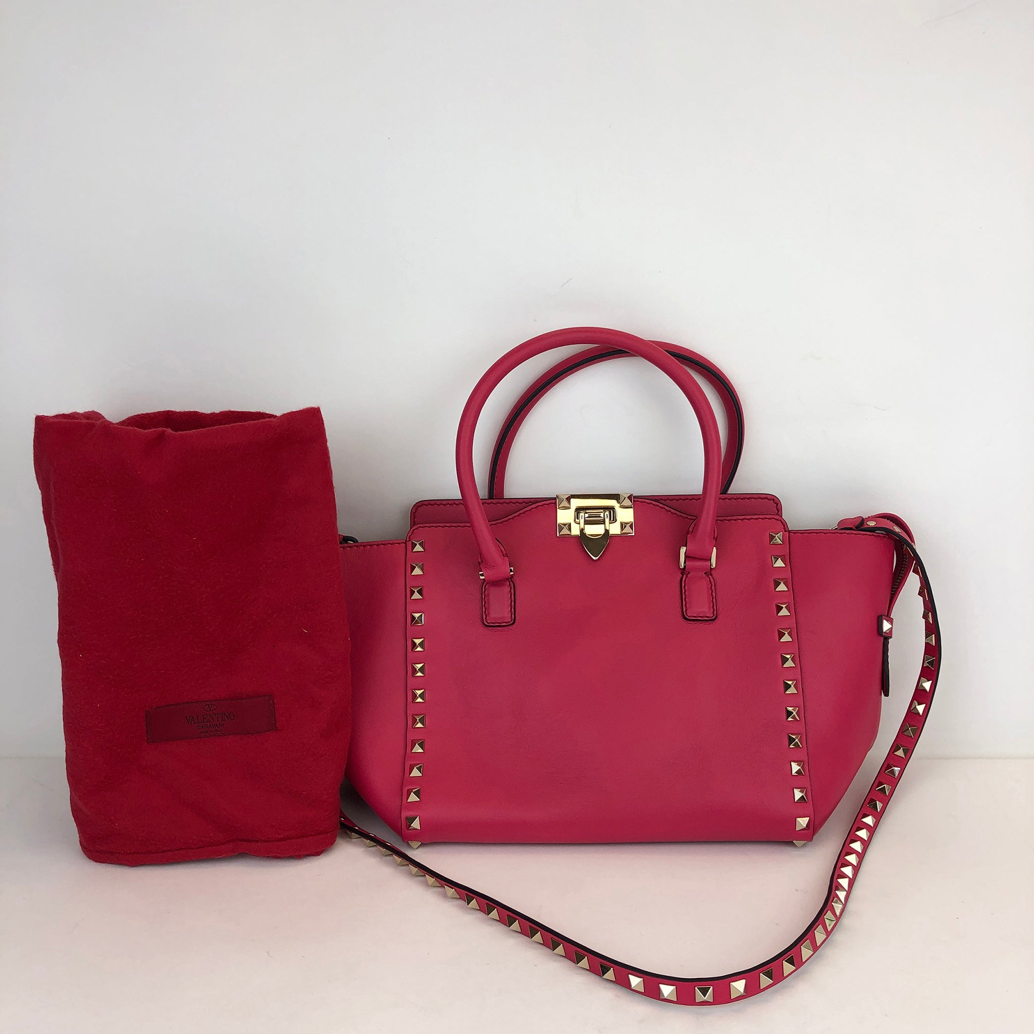 Rockstud Pink Convertible Tote (Pre-Owned)