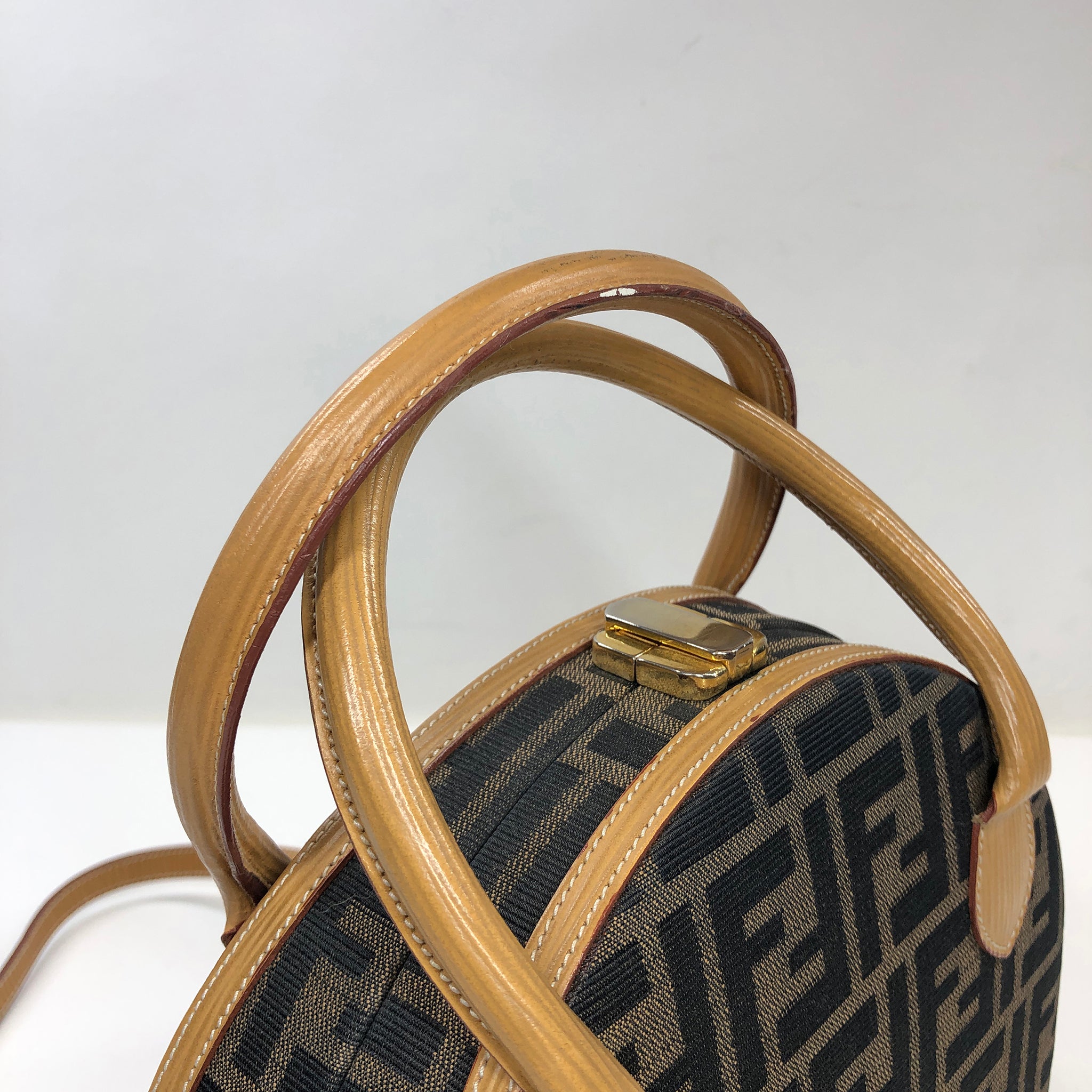 Zucca Canvas Shoulder Bag (Pre-Owned)