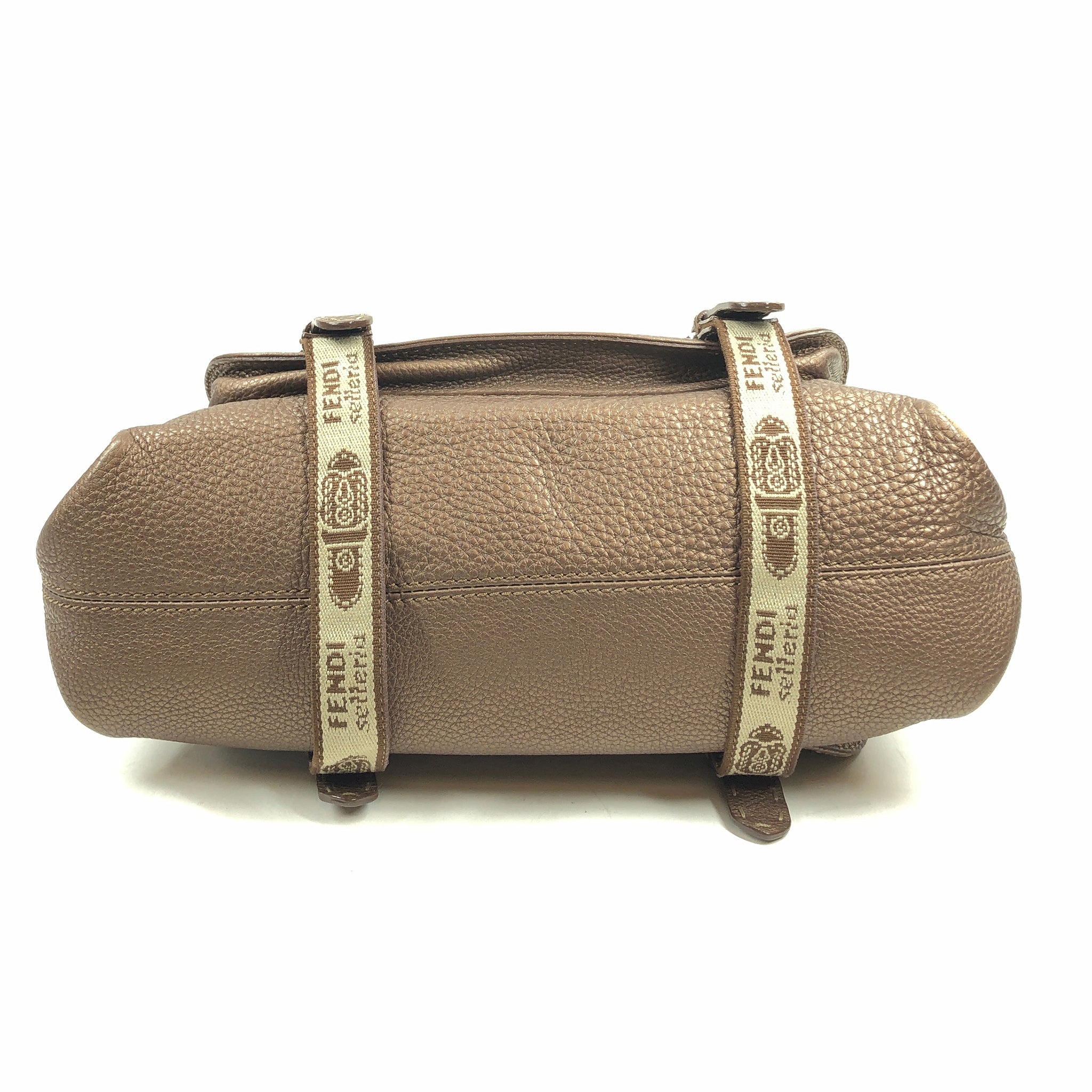 Handbag Celeria Bronze Leather (Pre-Owned)