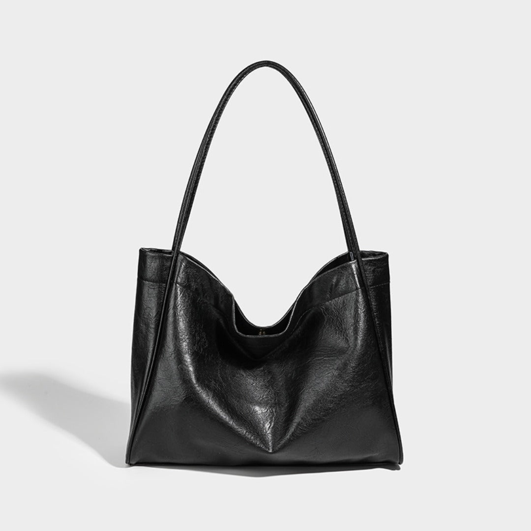 Large Capacity Leather Commuter Tote Bag