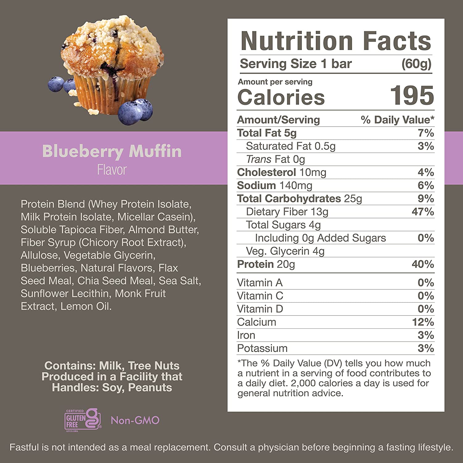 Blueberry Muffin - Box of 12 Bars