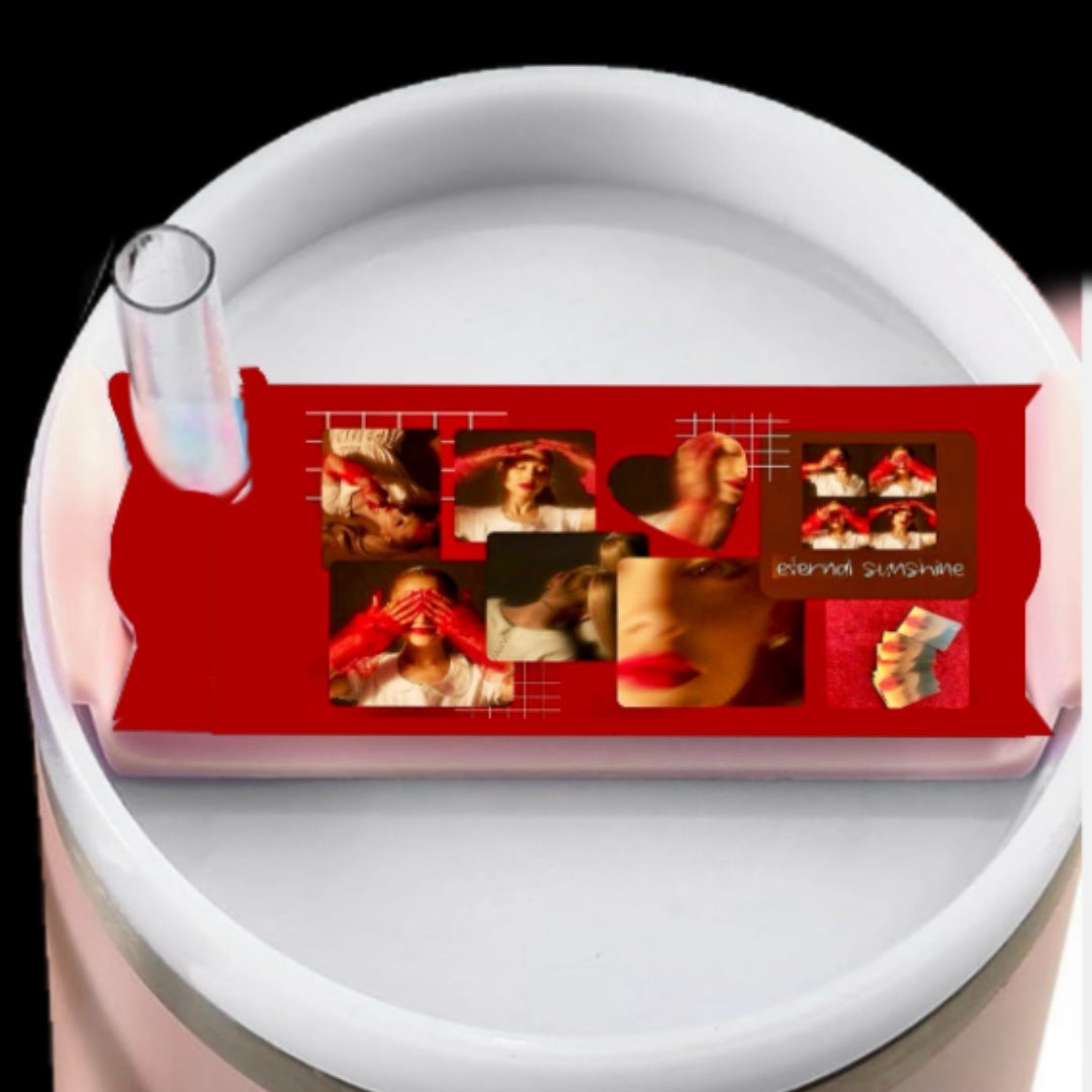 Ariana Grande Red Collage lid Topper