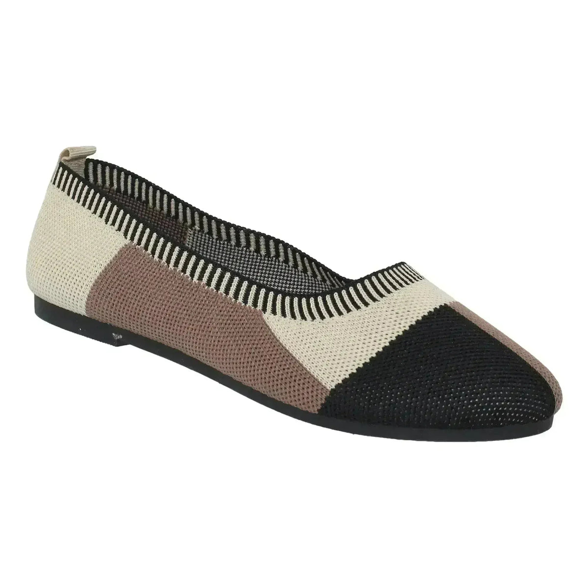 SOBEYO Sweater Ballet Flats With Rubber Sole