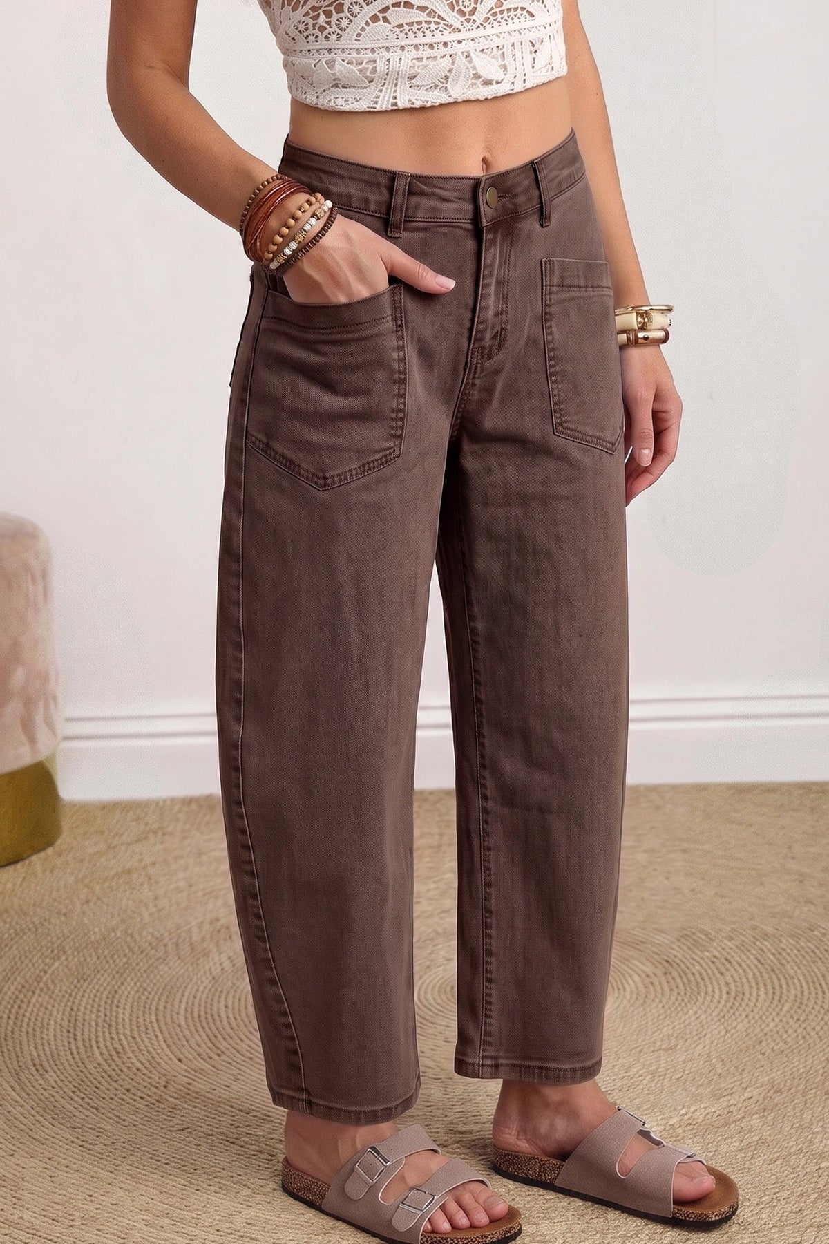 Briar Barrel Jeans with Patch Pocket