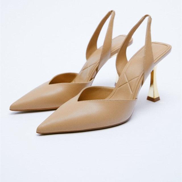 Embellished Kitten Heels for Women with Elastic Ankle Strap