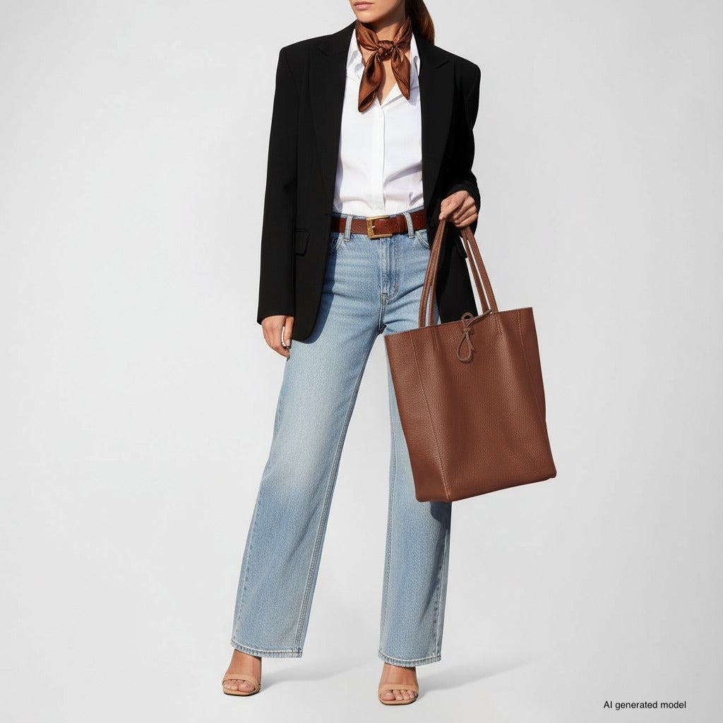 Italian Full-Grain Leather Tote Bag